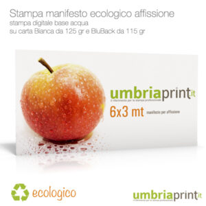 UmbriaPrint - manifesto pubblicitario d'affissione ecologico 600x300cm