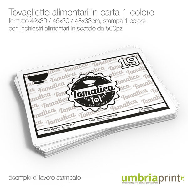 Tovaglietta in carta personalizzata 1 colore - UmbriaPrint.it