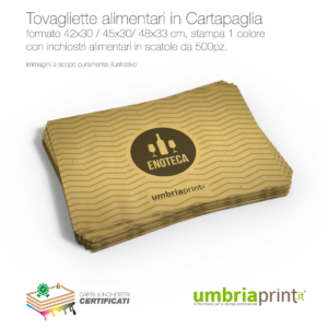 UmbriaPrint - tovagliette in carta paglia personalizzate con inchiostri alimentari