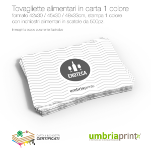 UmbriaPrint - tovagliette personalizzate ad 1 colore di stampa