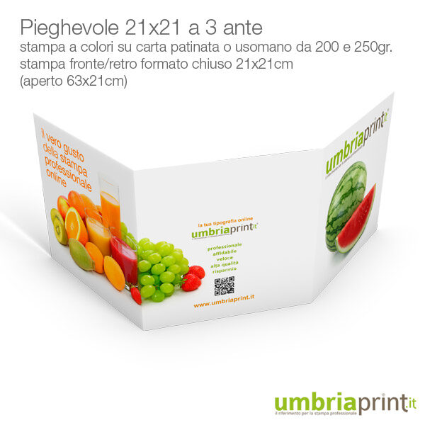 Pieghevole 21x21 a 3 ante - Stampa UmbriaPrint.it