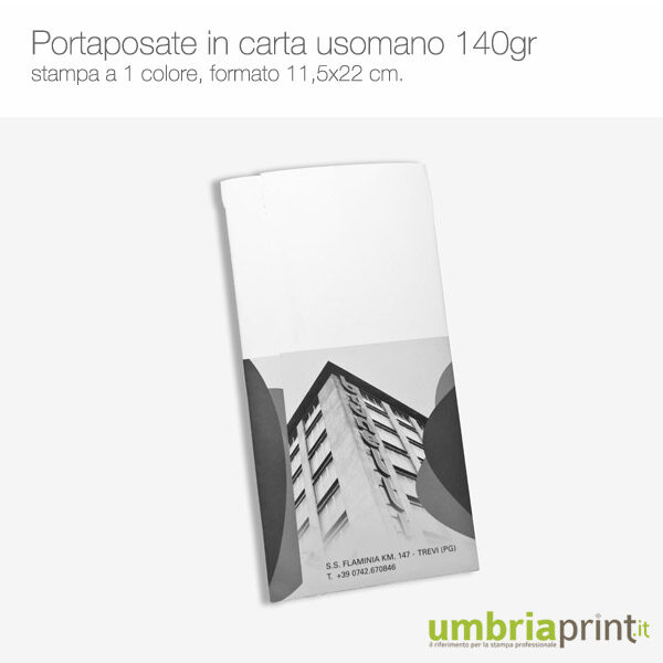 Portaposate personalizzati in carta usomano 1 colore - UmbriaPrint