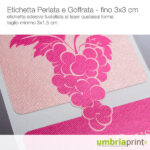 Etichette perlate personalizzate 3x3 cm