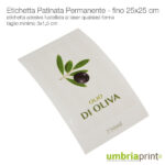 Etichette permanenti personalizzate 25x25cm - UmbriaPrint