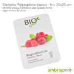 Etichette polipropilene bianco personalizzate 25x25cm - UmbriaPrint