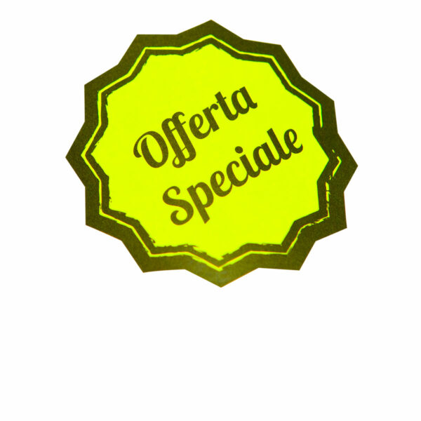 menu etichette giallo fluo