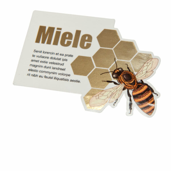 menu etichette polipropilene argento