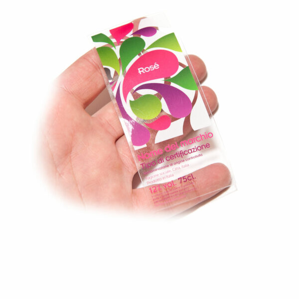 menu etichette polipropilene trasparente lucido