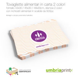 Tovagliette Alimentari Personalizzate 2 Colori - UmbriaPrint.it