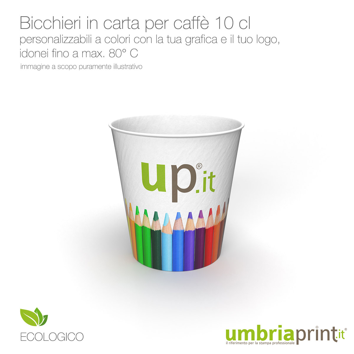 Bicchieri in carta per caffè - Personalizzati da 10 cl 