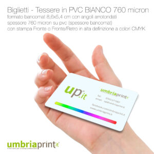 Stampa Biglietti da Visita PVC Bianco 760 micron