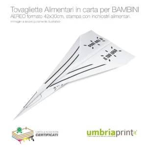 Stampa Tovagliette Personalizzate Aereo per Bambini