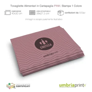 Stampa Tovagliette in Carta Paglia Pink Personalizzate