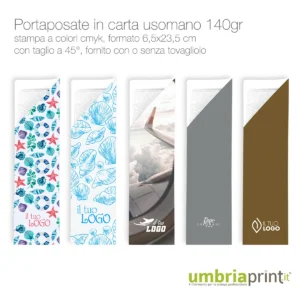 Portaposate Eleganti Con Tovagliolo Taglio 45 gradi - UmbriaPrint.it